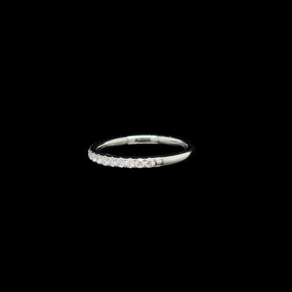 Microset Lab Diamond Wedding Band left view. 