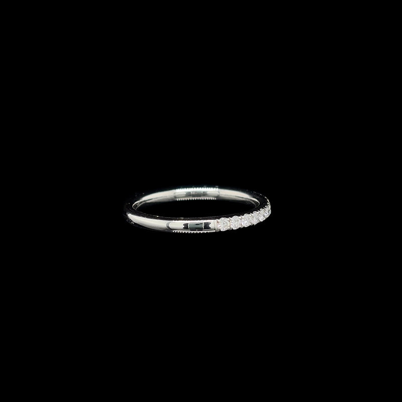 Microset Lab Diamond Wedding Band right view. 
