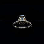 Oval 3D Pave Lab Diamond Engagement Ring (4.73cts Total, 4.09cts Centre)