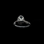 Oval 3D Pave Lab Diamond Engagement Ring (5.01cts Total, 4.08cts Centre)