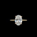 Oval Double Hidden Halo Lab Diamond Engagement Ring (2.29cts Total, 2.01ct Centre)