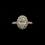 Oval Halo Lab Diamond Engagement Ring (2.17cts Total, 1.55ct Centre)