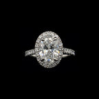 Oval Halo Lab Diamond Engagement Ring (2.67cts Total, 2.03cts Centre)