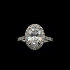 Oval Halo Lab Diamond Engagement Ring (2.67cts Total, 2.03cts Centre)