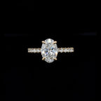 Oval Lab Diamond Engagement Ring (2.00cts Total, 1.54cts Centre)