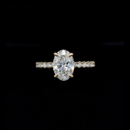 Oval Lab Diamond Engagement Ring (2.00cts Total, 1.54cts Centre)