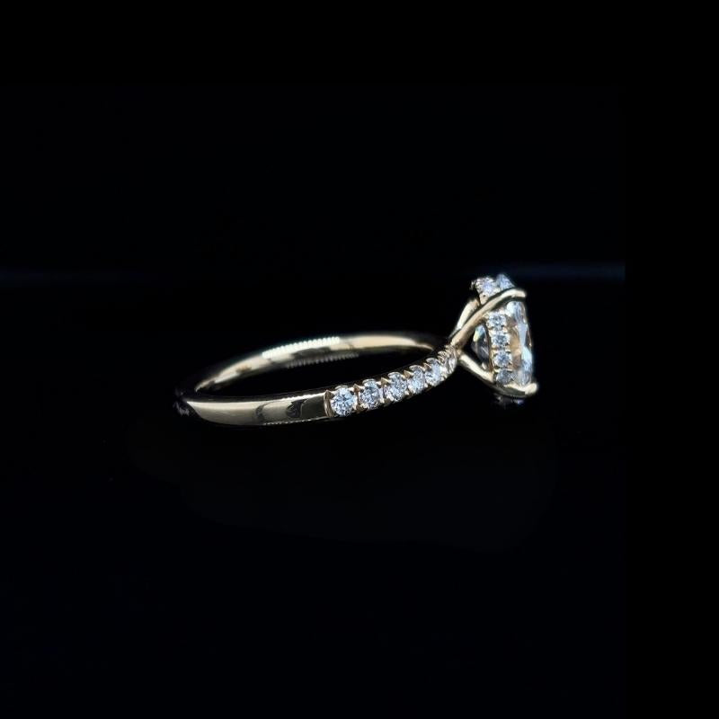Oval Lab Diamond Engagement Ring (2.00cts Total, 1.54cts Centre)