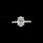 Oval Lab Diamond Engagement Ring (2.05cts Total, 1.51ct Centre)