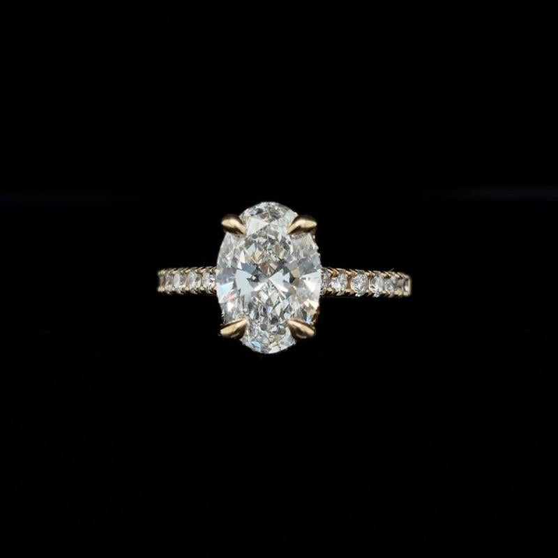 Oval Lab Diamond Engagement Ring (2.68cts Total, 2.07cts Centre)