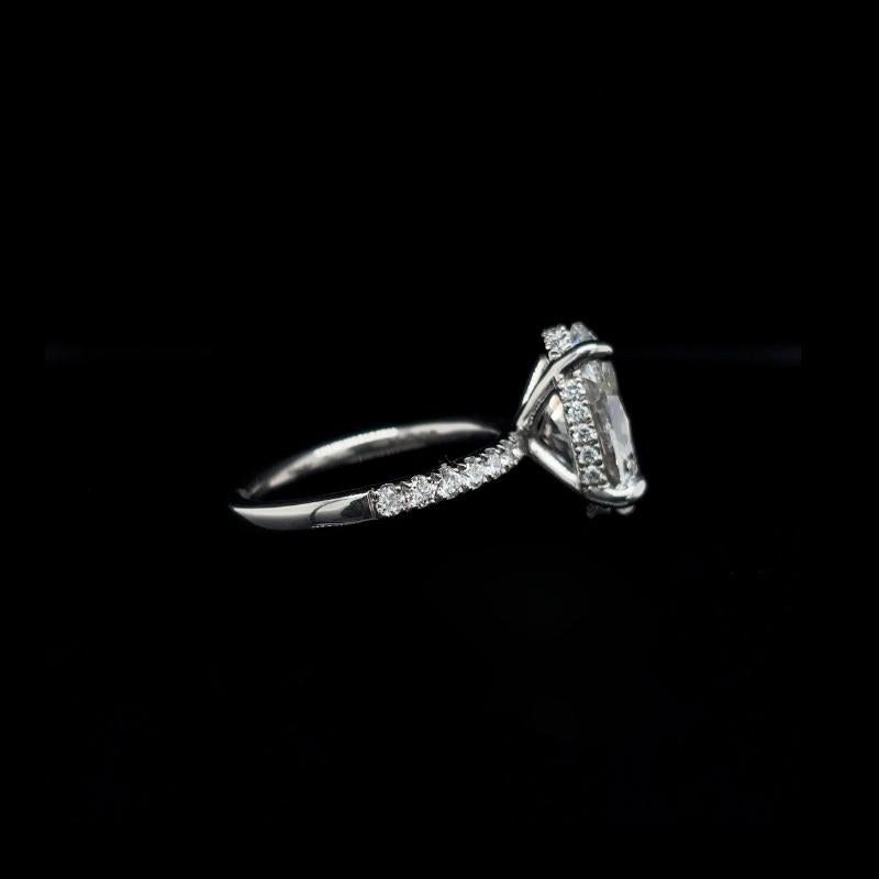 Oval Lab Diamond Engagement Ring  right view.