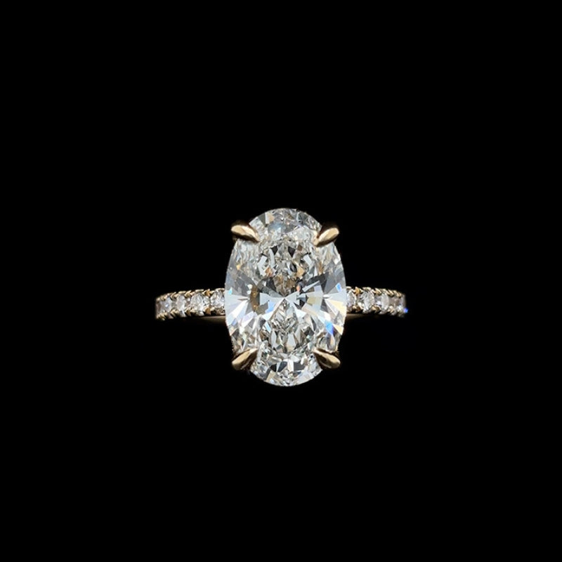 Oval Lab Diamond Engagement Ring (4.60cts Total, 4.05cts Centre)