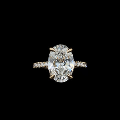 Oval Lab Diamond Engagement Ring (4.60cts Total, 4.05cts Centre)