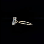 Oval Plain Band Lab Diamond Engagement Ring (2.20cts Total, 2.04cts Centre)
