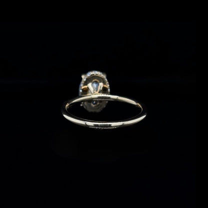 Oval Plain Band Lab Diamond Engagement Ring (2.20cts Total, 2.04cts Centre)