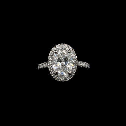 Oval Halo Lab Diamond Engagement Ring (2.67cts Total, 2.03cts Centre)