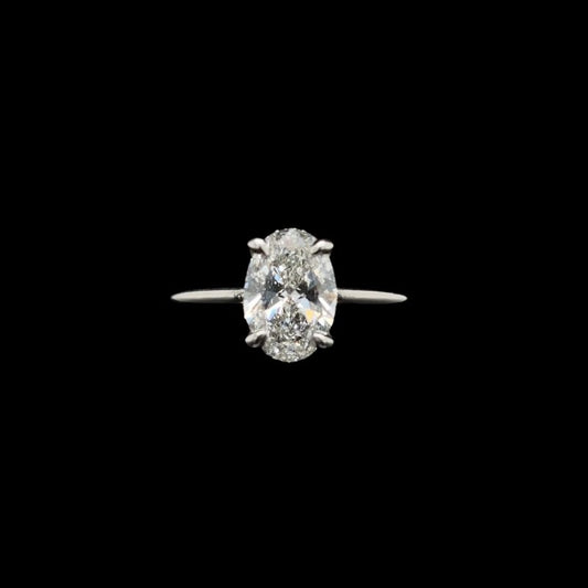 Oval Lab Diamond Engagement Ring (1.69cts Total, 1.53ct Centre)