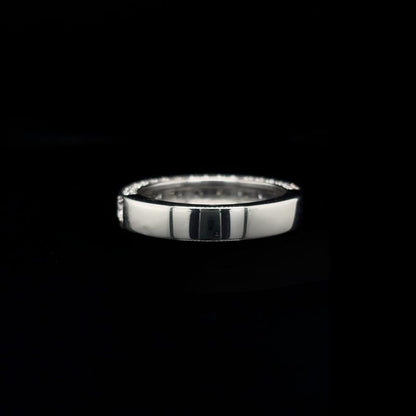Pave Round Lab Diamond Wedding Band  back view. 