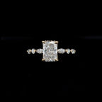 Radiant Bubble Marquise Lab Diamond Engagement Ring (2.10cts Total, 1.52ct Centre)
