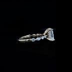 Radiant Bubble Marquise Lab Diamond Engagement Ring (2.10cts Total, 1.52ct Centre)