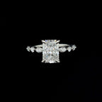 Radiant Bubble Marquise Lab Diamond Engagement Ring (2.62cts Total, 2.04cts Centre)