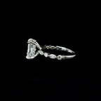 Radiant Bubble Marquise Lab Diamond Engagement Ring (2.62cts Total, 2.04cts Centre)