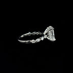 Radiant Bubble Marquise Lab Diamond Engagement Ring (2.62cts Total, 2.04cts Centre)