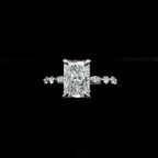 Radiant Bubble Marquise Lab Diamond Engagement Ring (3.18cts Total, 2.58cts Centre)