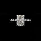 Radiant Bubble Marquise Lab Diamond Engagement Ring (3.69cts Total, 3.08cts Centre)