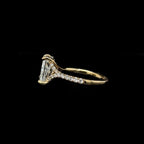 Radiant Crossover Split Shank Lab Diamond Engagement Ring (3.06cts Total, 2.58cts Centre)