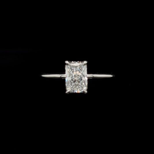 Radiant Lab Diamond Engagement Ring (1.15ct Total, 1.01ct Centre)