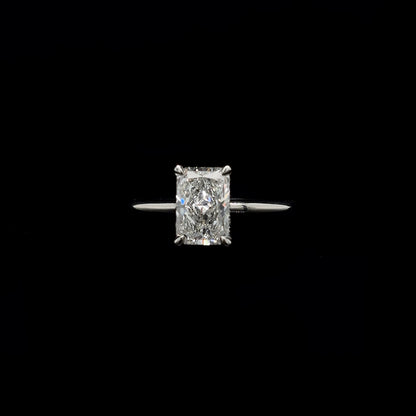 Radiant Lab Diamond Engagement Ring (1.74ct Total, 1.56ct Centre)