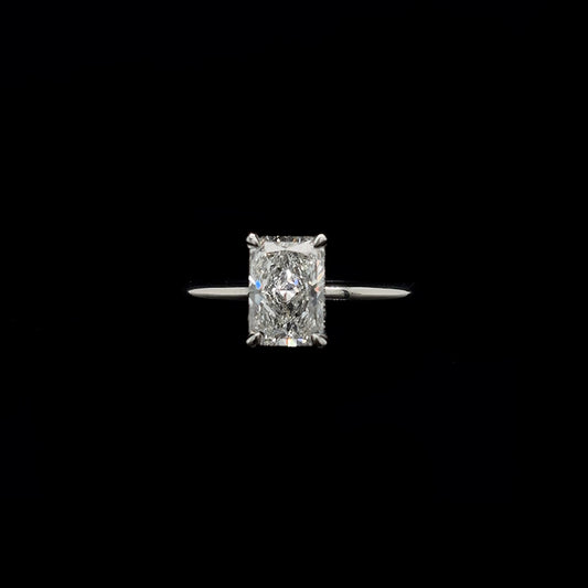 Radiant Lab Diamond Engagement Ring (1.74ct Total, 1.56ct Centre)