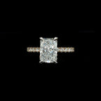 Radiant Lab Diamond Engagement Ring (2.57cts Total, 2.06cts Centre)