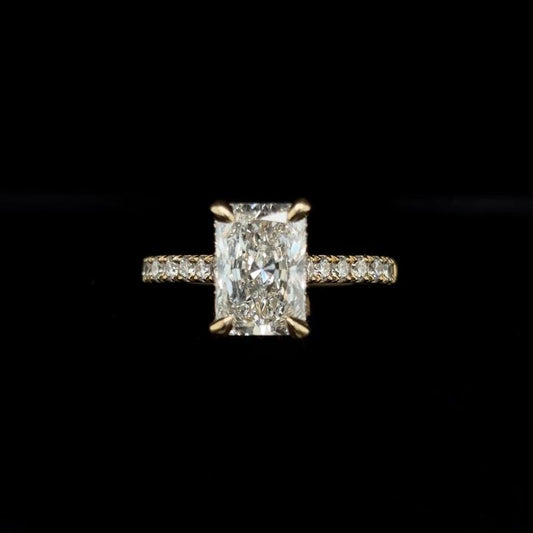 Radiant Lab Diamond Engagement Ring (2.69cts Total, 2.07cts Centre)