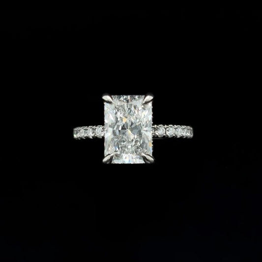 Radiant Lab Diamond Engagement Ring (3.58cts Total, 3.07cts Centre)