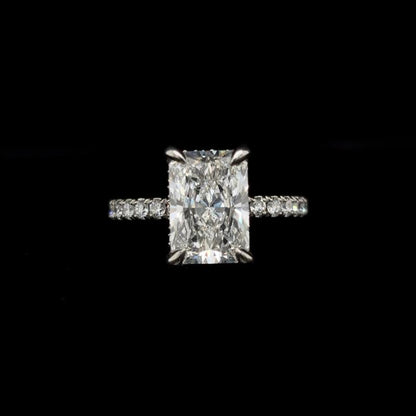 Radiant Lab Diamond Engagement Ring (3.60cts Total, 3.09cts Centre)