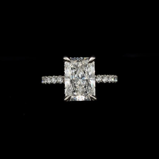 Radiant Lab Diamond Engagement Ring (3.60cts Total, 3.09cts Centre)