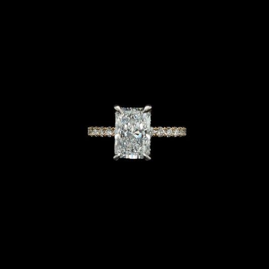 Radiant Lab Diamond Engagement Ring (2.01cts Total, 1.53ct Centre)