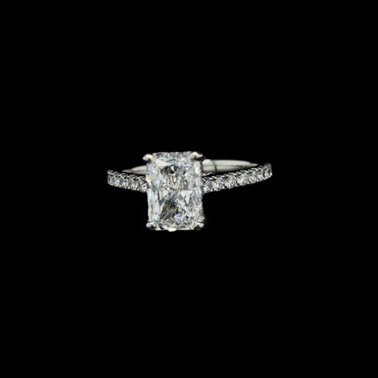 Radiant Lab Diamond Engagement Ring (2.58cts Total, 2.03cts Centre)