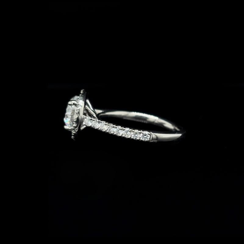 Round Halo Lab Diamond Engagement Ring (2.09cts Total, 1.52ct Centre)