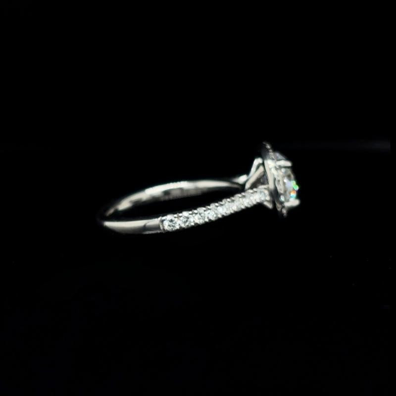 Round Halo Lab Diamond Engagement Ring (2.09cts Total, 1.52ct Centre)