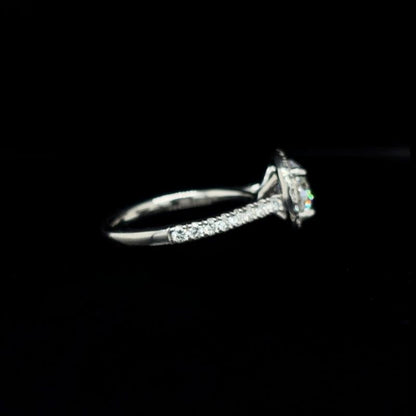 Round Halo Lab Diamond Engagement Ring (2.09cts Total, 1.52ct Centre)