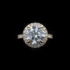 Round Halo Lab Diamond Engagement Ring (3.68cts Total, 3.05cts Centre)