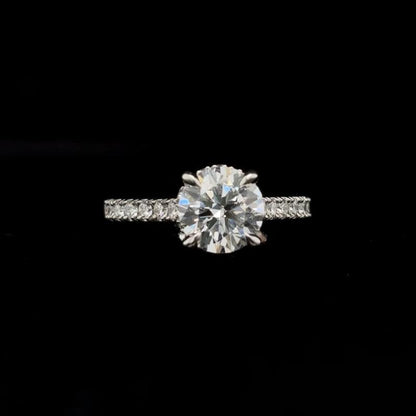 Round Lab Diamond Engagement Ring front view