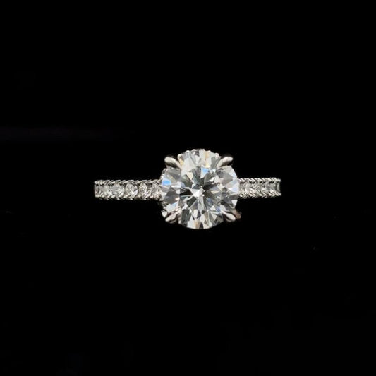 Round Lab Diamond Engagement Ring (2.01cts Total, 1.55ct Centre)