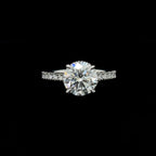 Round Lab Diamond Engagement Ring (2.57cts Total, 2.08cts Centre)