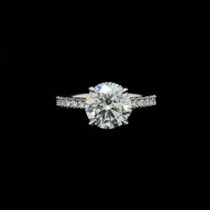 Round Lab Diamond Engagement Ring (2.57cts Total, 2.08cts Centre)