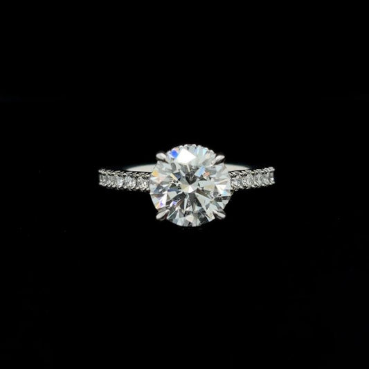Round Lab Diamond Engagement Ring (2.57cts Total, 2.08cts Centre)