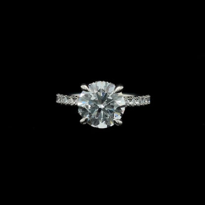 Round Lab Diamond Engagement Ring (3.00cts Total, 2.50cts Centre)