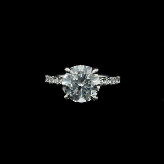 Round Lab Diamond Engagement Ring (3.00cts Total, 2.50cts Centre)